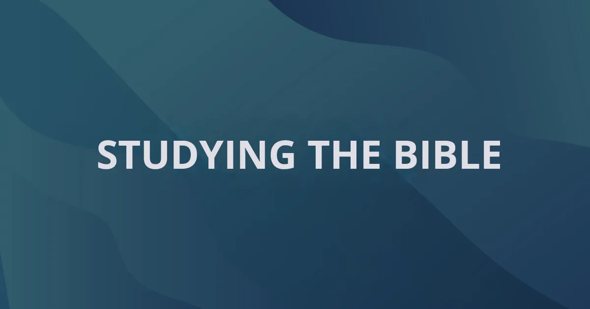 Studying The Bible